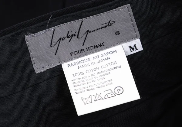 Yohji Yamamoto POUR HOMME Hem Button Cotton Pants K-161357_016