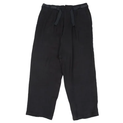 Yohji Yamamoto POUR HOMME Waist Belted Linen Tuck Pants