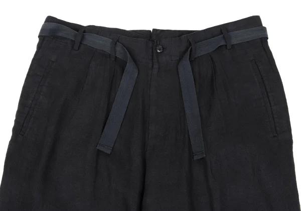 Yohji Yamamoto POUR HOMME Waist Belted Linen Tuck Pants K-161358_002