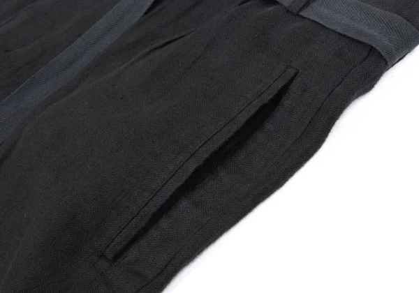 Yohji Yamamoto POUR HOMME Waist Belted Linen Tuck Pants K-161358_005