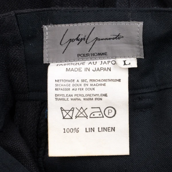 Yohji Yamamoto POUR HOMME Waist Belted Linen Tuck Pants K-161358_014