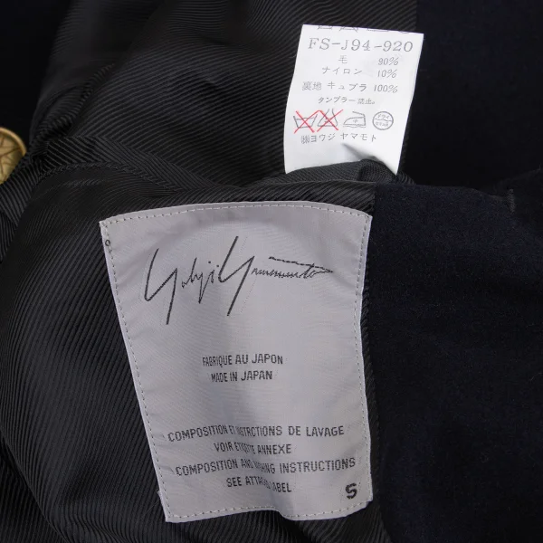 Yohji Yamamoto FEMME Gold Button Design Wool Jacket K-161359_017