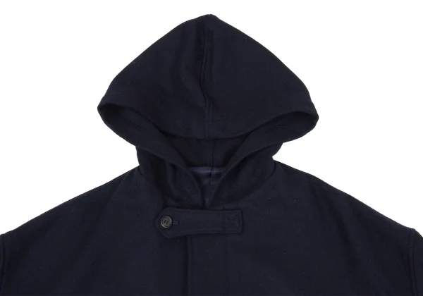 Y's for men Number Patch Wool Hooded Coat K-161361_005