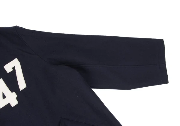 Y's for men Number Patch Wool Hooded Coat K-161361_008