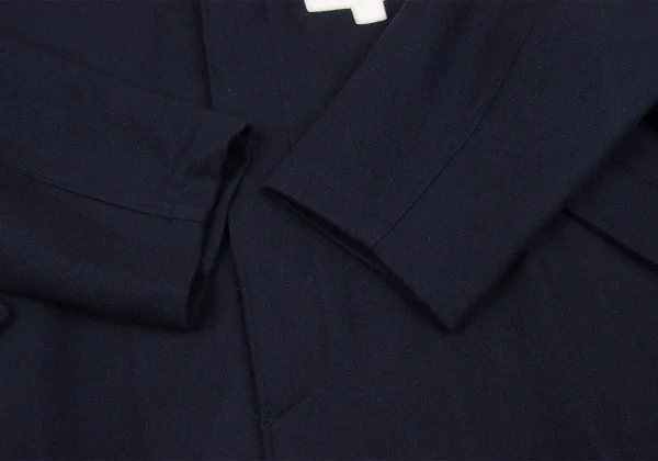 Y's for men Number Patch Wool Hooded Coat K-161361_009