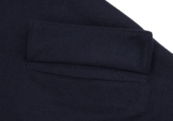 Y's for men Number Patch Wool Hooded Coat K-161361_012