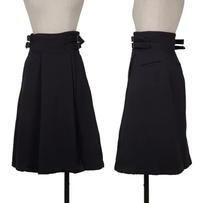 Yohji Yamamoto FEMME Wool Belted Wrap Skirt