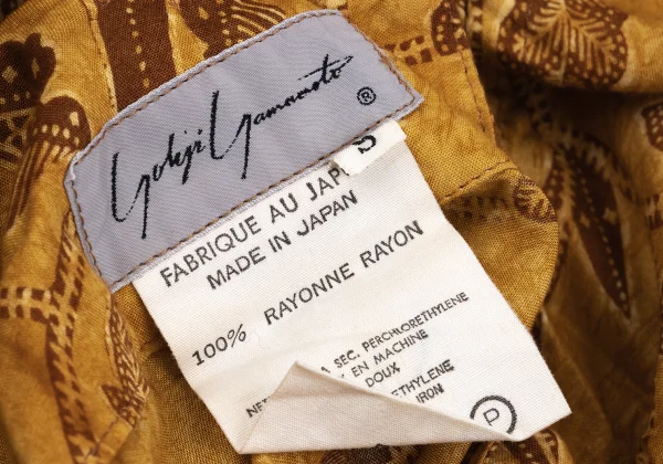 Yohji Yamamoto FEMME Botanical Print Back Drape Rayon Pants K-161365_019