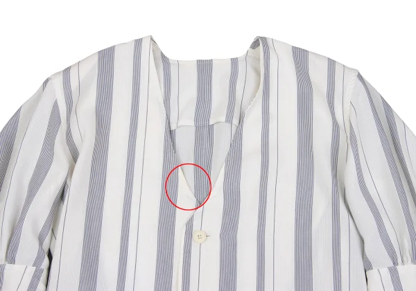 Y's Striped Collarless Jacket K-161368_003