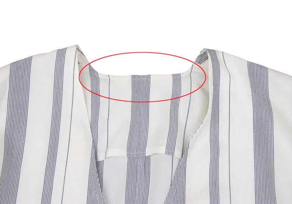 Y's Striped Collarless Jacket K-161368_005