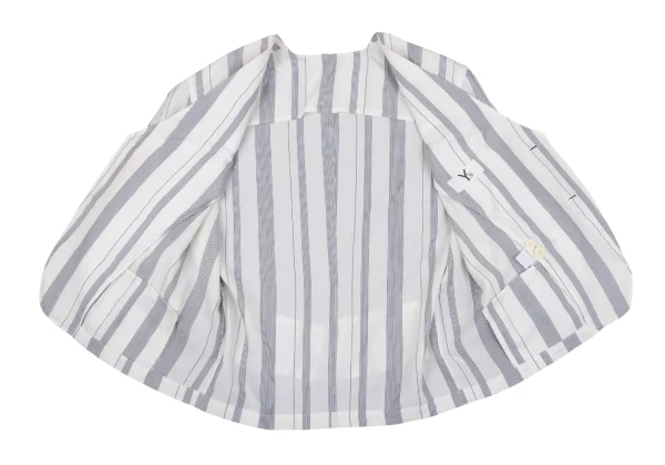 Y's Striped Collarless Jacket K-161368_015
