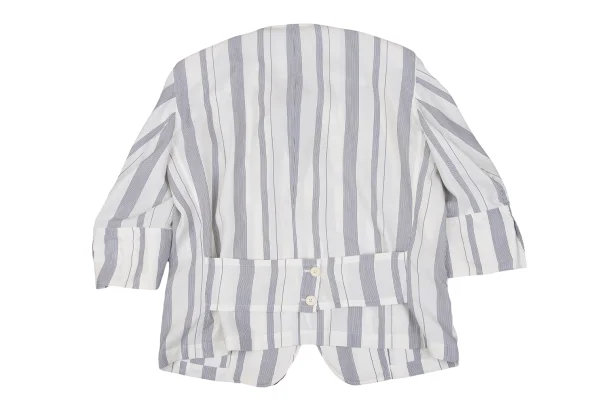 Y's Striped Collarless Jacket K-161368_016