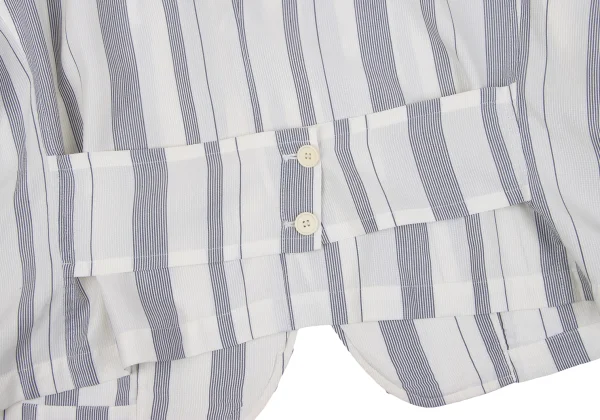 Y's Striped Collarless Jacket K-161368_017
