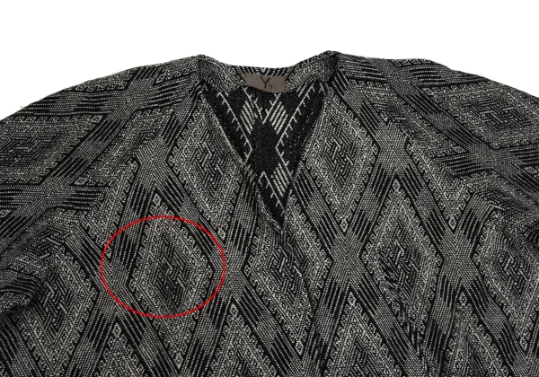 Y's Diamond Tweed Collarless Jacket K-161369_003