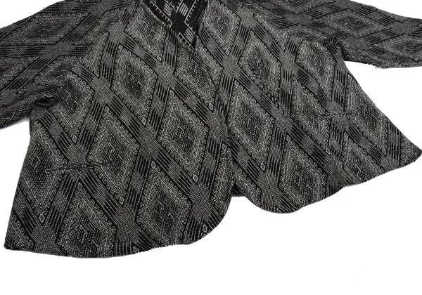 Y's Diamond Tweed Collarless Jacket K-161369_008
