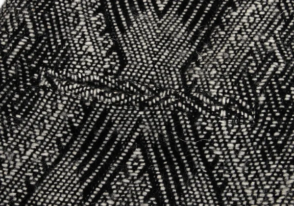 Y's Diamond Tweed Collarless Jacket K-161369_009