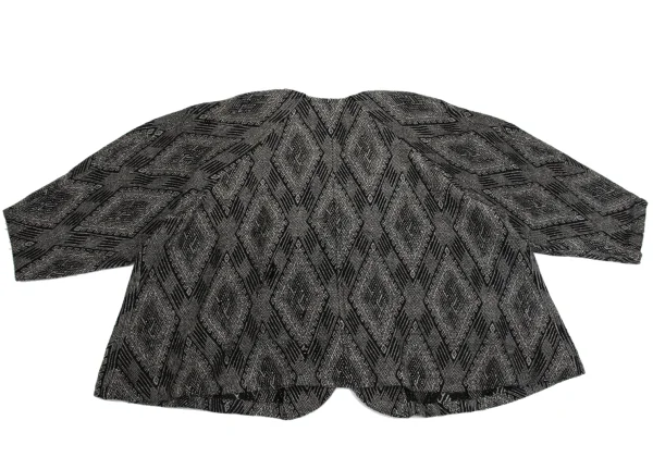 Y's Diamond Tweed Collarless Jacket K-161369_012