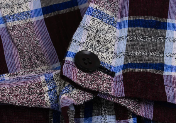 Y's Rayon Blend Half Wrap Check Wide Pants K-161373_009
