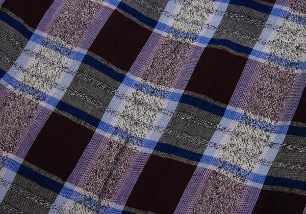 Y's Rayon Blend Half Wrap Check Wide Pants K-161373_014