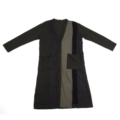 Ground Y Cotton Panel Switching Long Cardigan