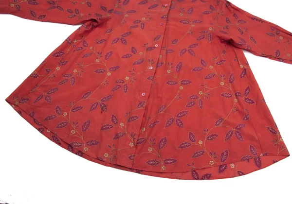 KENZO Cotton Botanical Printed Flare Shirt K-161382_010