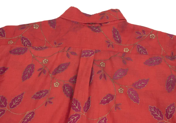 KENZO Cotton Botanical Printed Flare Shirt K-161382_015
