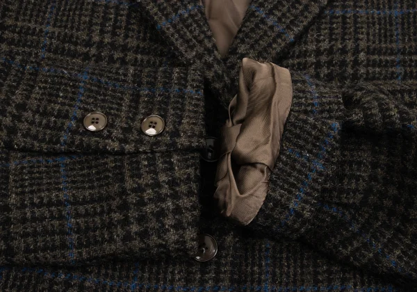 KENZO Wool Check Short Jacket K-161385_006