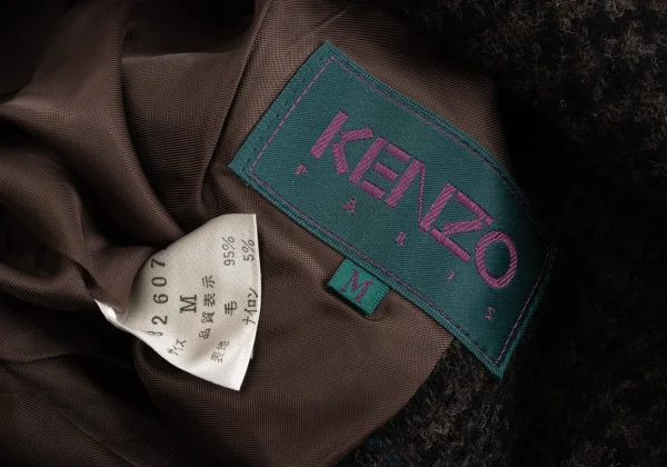 KENZO Wool Check Short Jacket K-161385_016