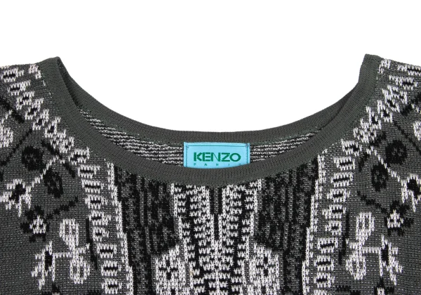 KENZO Acrylic Blend Jacquard Sleeveless Knit K-161387_006