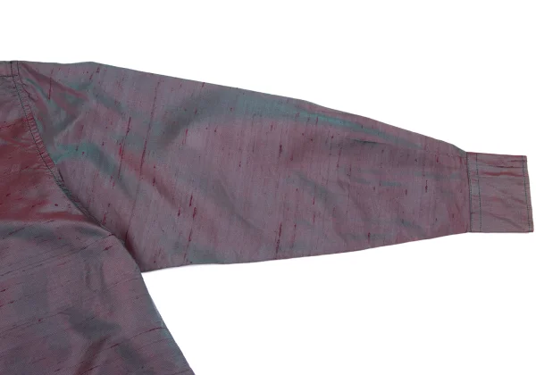 KENZO Silk Fly Front Stand Collar Shirt K-161388_005