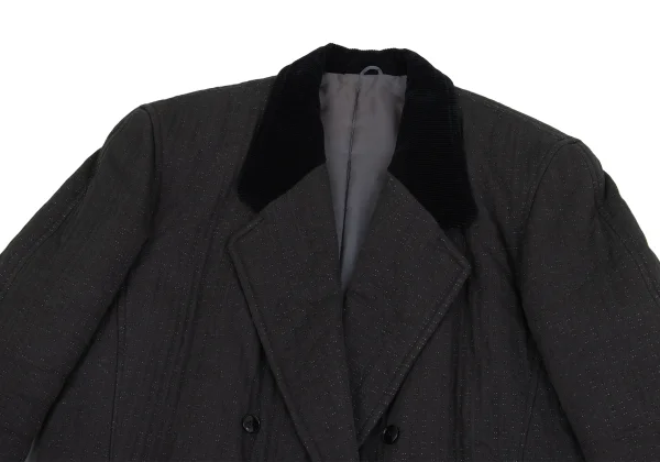 KENZO Wool Blend Collar Sashiko Double Breasted Jacket K-161391_003