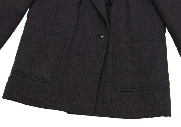 KENZO Wool Blend Collar Sashiko Double Breasted Jacket K-161391_007