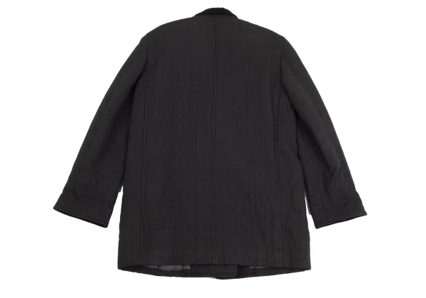 KENZO Wool Blend Collar Sashiko Double Breasted Jacket K-161391_015