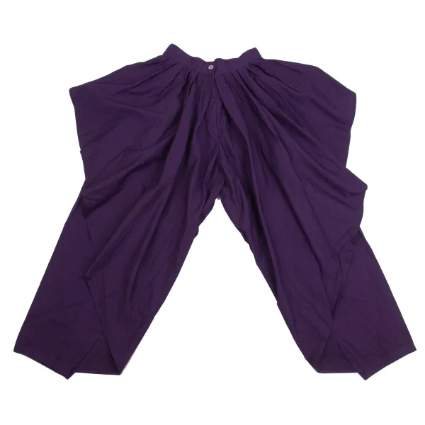 KENZO Cotton Wrap Design Tuck Pants Purple M K-161393_001