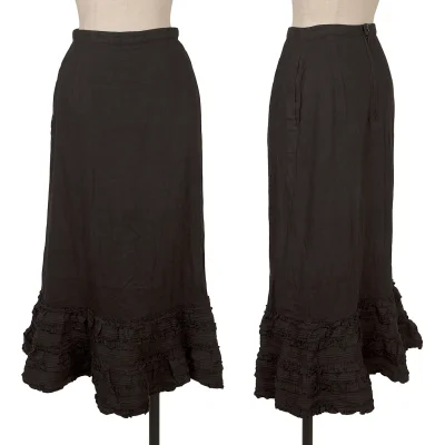 INGEBORG Hem Frill Cotton Skirt