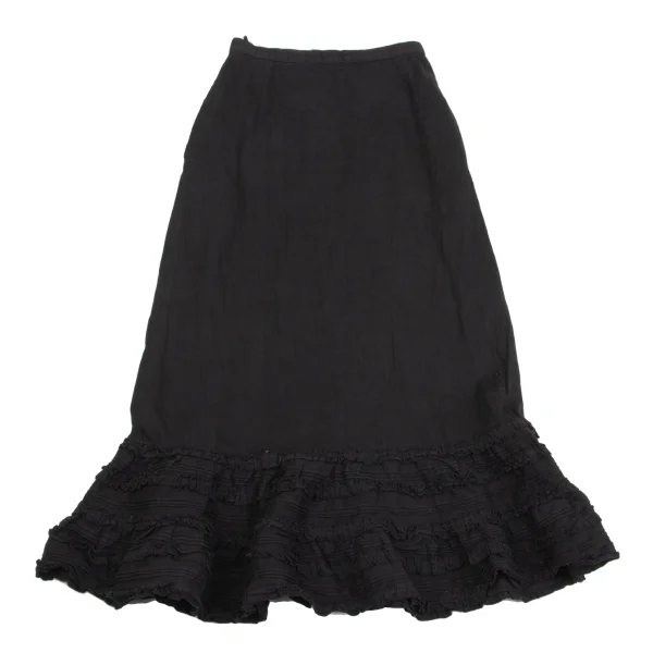 INGEBORG Hem Frill Cotton Skirt K-161394_002