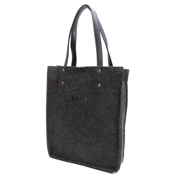 zucca Logo Cutting Felt Tote Bag Grey  K-161395_001