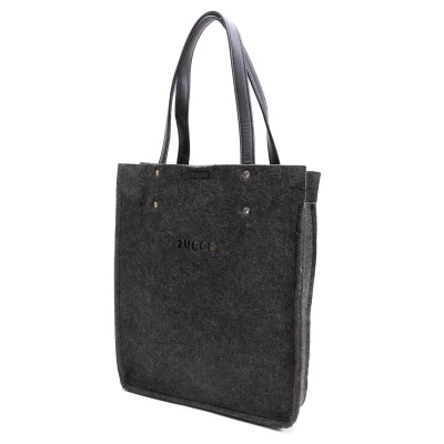 zucca Logo Cutting Felt Tote Bag