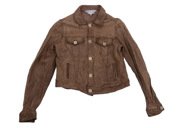 COMME des GARCONS Lamb Leather Trucker Jacket K-161397_002