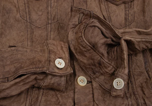 COMME des GARCONS Lamb Leather Trucker Jacket K-161397_008