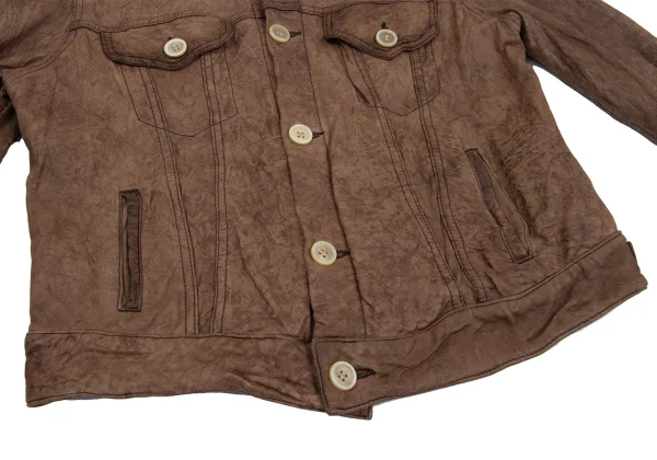 COMME des GARCONS Lamb Leather Trucker Jacket K-161397_009