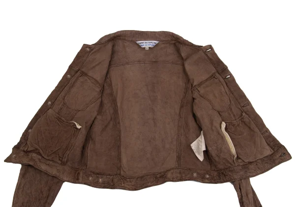 COMME des GARCONS Lamb Leather Trucker Jacket K-161397_011