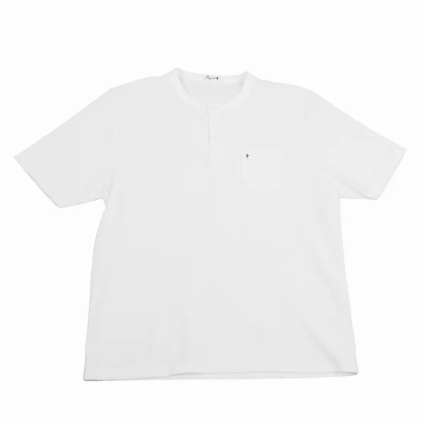 Papas+ Poly Thermal Henley T-shirt White M K-161400_001