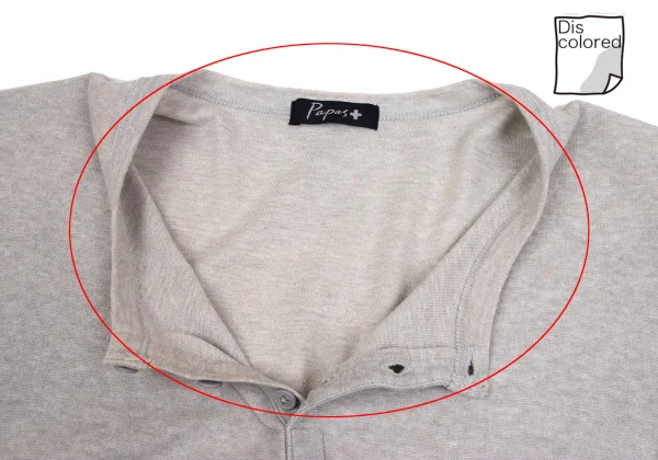 Papas+ Cotton Blend Logo Patch Henley T-Shirt K-161401_005