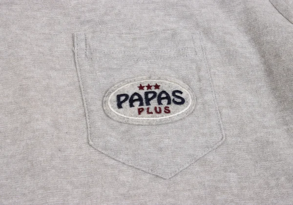 Papas+ Cotton Blend Logo Patch Henley T-Shirt K-161401_006