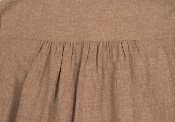 Mademoiselle NON NON Cotton Blend Pin Tuck Design Band Collar Shirt K-161403_015