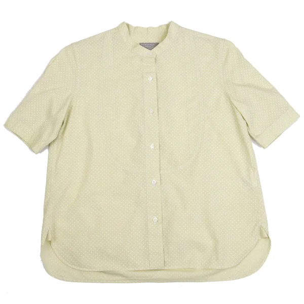MARGARET HOWELL Pin-dot  Band Collar Short Sleeve Shirt K-161408_002