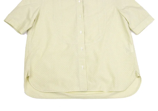 MARGARET HOWELL Pin-dot  Band Collar Short Sleeve Shirt K-161408_009