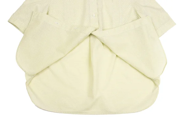 MARGARET HOWELL Pin-dot  Band Collar Short Sleeve Shirt K-161408_011