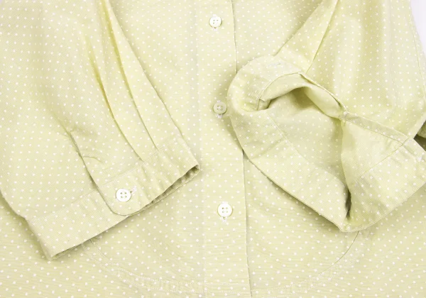 MARGARET HOWELL Pin-dot  Band Collar Short Sleeve Shirt K-161408_012